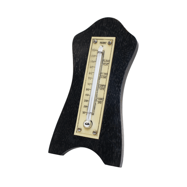 Ebony-cased desk thermometer  thumbnail 1