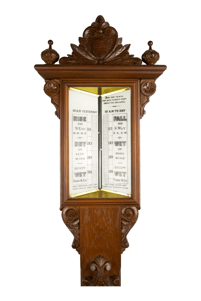 Decorative Pediment-Style Wall Barometer thumbnail 4