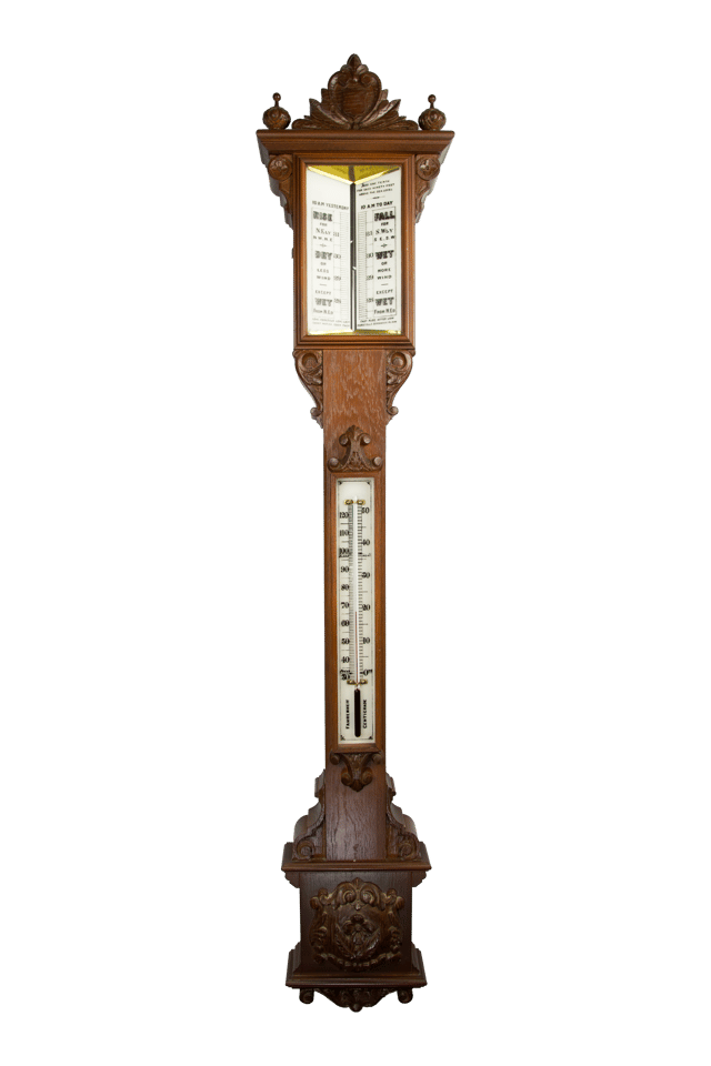 Decorative Pediment-Style Wall Barometer thumbnail 1