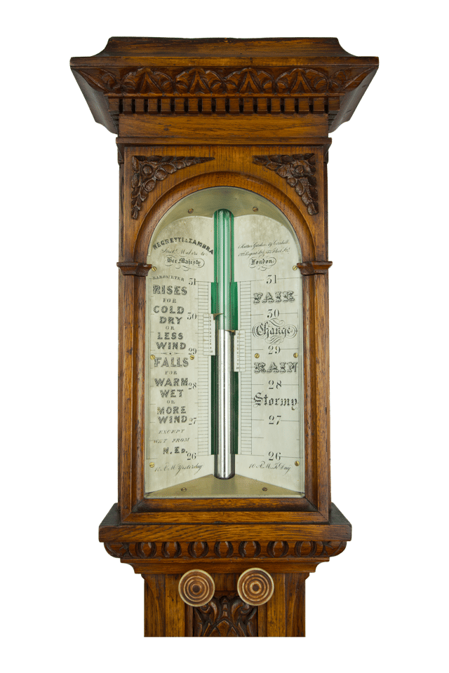 Oak Pediment Barometer thumbnail 4