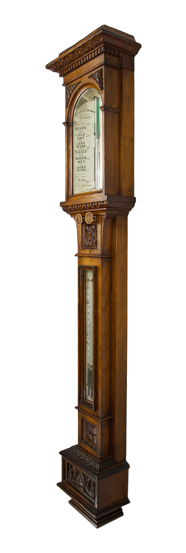 Oak Pediment Barometer thumbnail 2