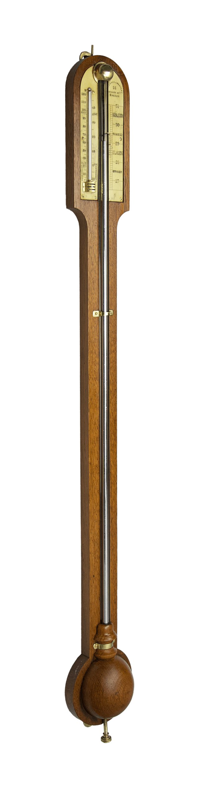 Ivory Register-Plate Cistern Barometer thumbnail 2