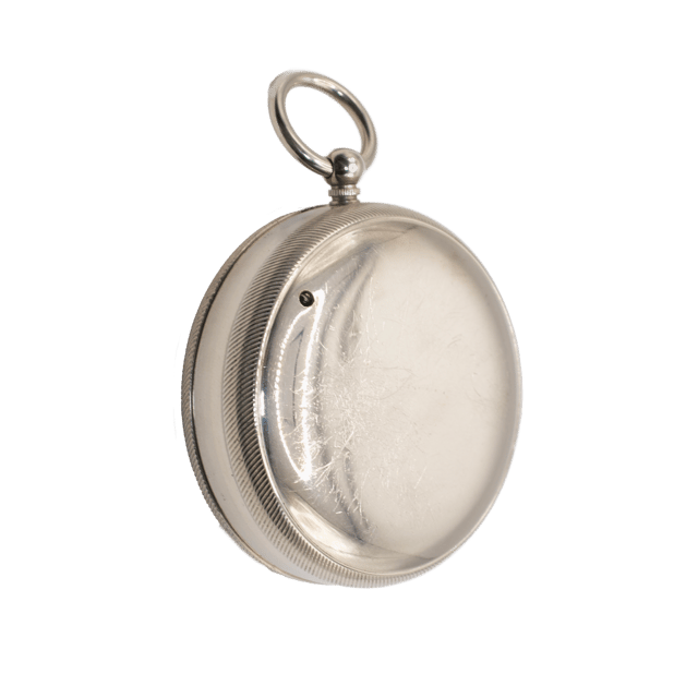 Pocket nickel plated barometer thumbnail 3