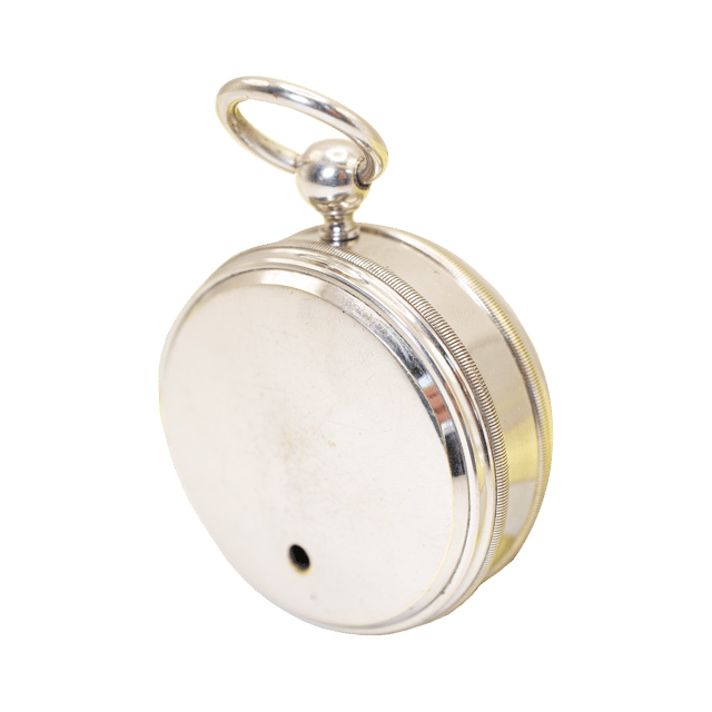 Nickel Plated Brass Pocket Barometer thumbnail 3