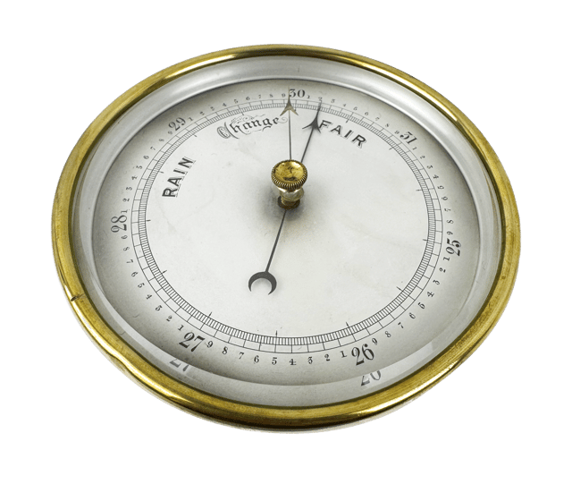 Marine brass barometer thumbnail 2