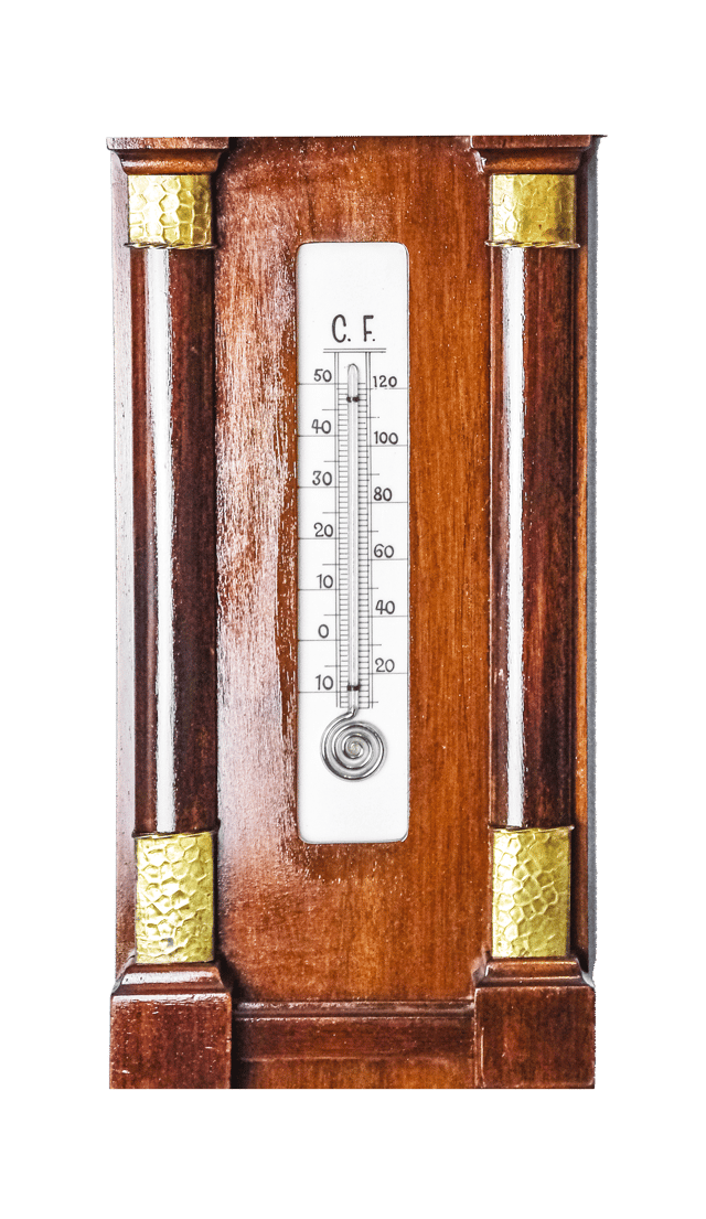 Neoclassical Mahogany Barometer thumbnail 2