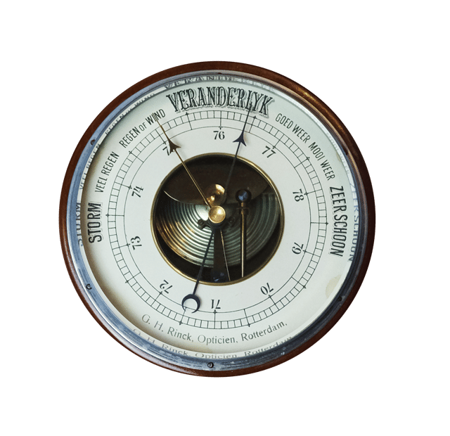 Neoclassical Mahogany Barometer thumbnail 3