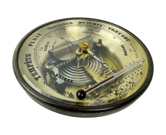 Maillechort cased aneroid barometer thumbnail 2