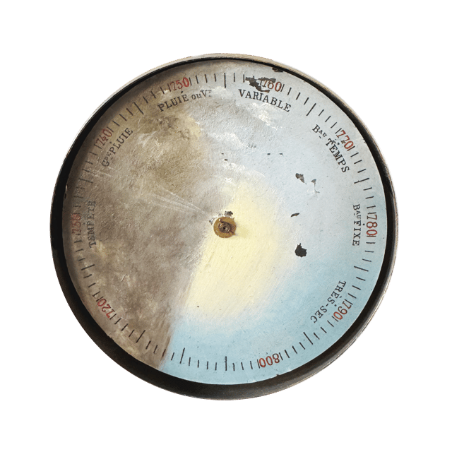 Reverse glass painting landscape barometer thumbnail 7