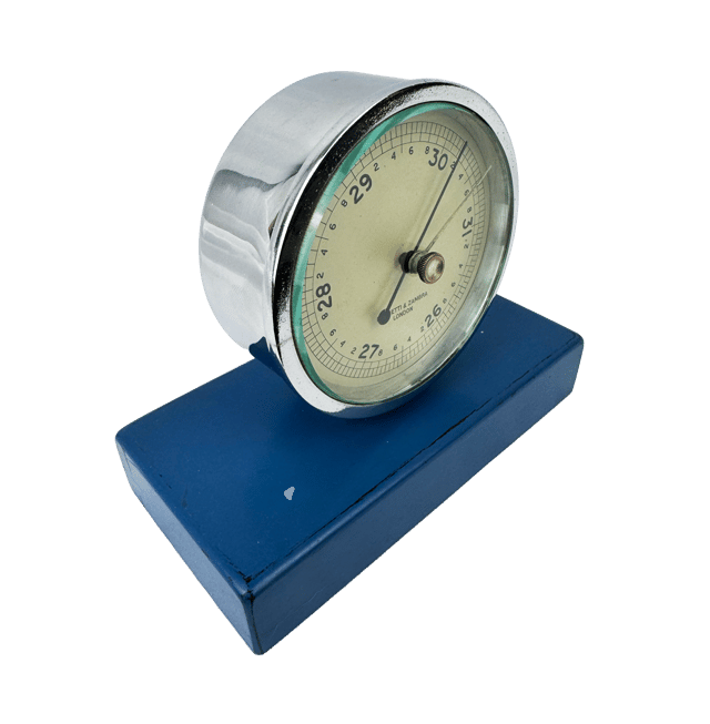 Chrome desk barometer on a stand thumbnail 5