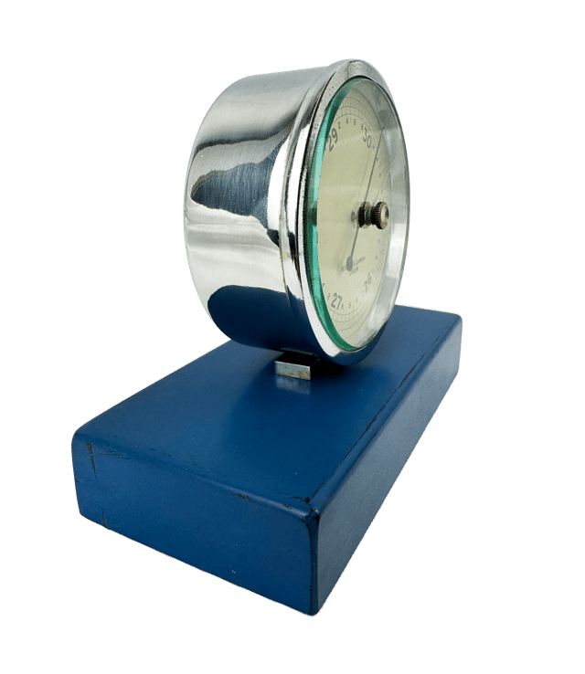 Chrome desk barometer on a stand thumbnail 4