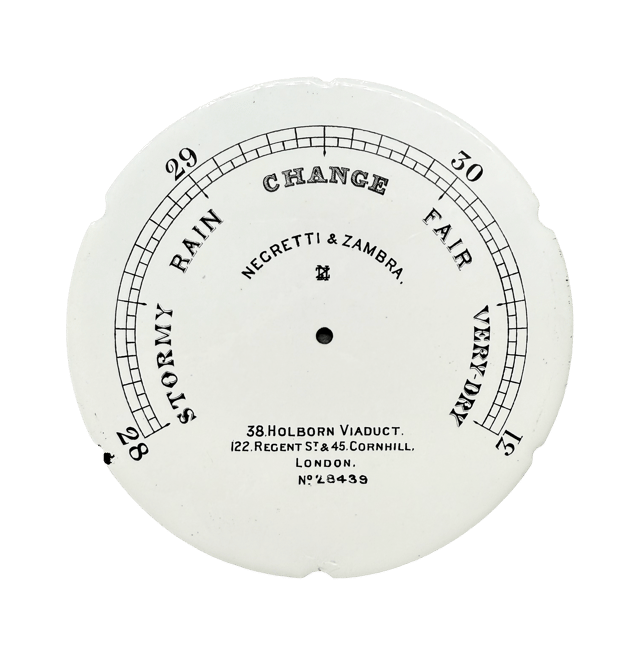 Carved oak English wall-mounted barometer thumbnail 4