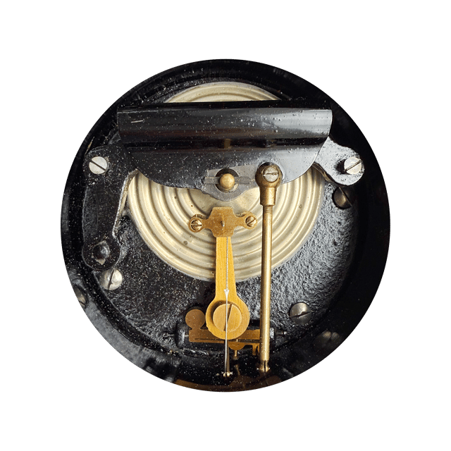 Carved oak English wall-mounted barometer thumbnail 9