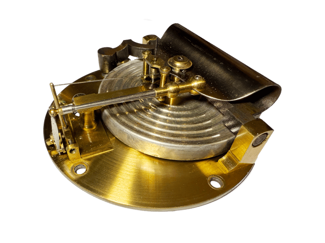Brass-cased Dutch aneroid barometer thumbnail 6