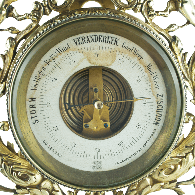 Baroque Revival aneroid barometer thumbnail 4