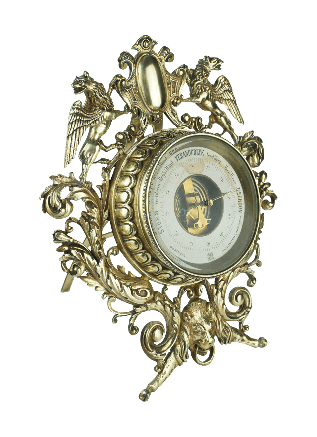 Baroque Revival aneroid barometer thumbnail 3
