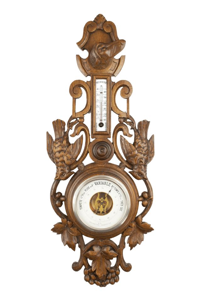 Black Forest Hunting Motif Aneroid Barometer
