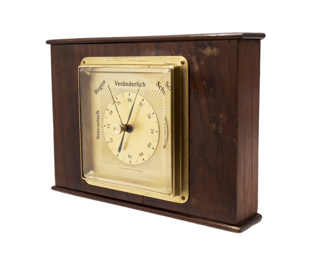 Rosewood-Cased Rectangular Barometer thumbnail 2