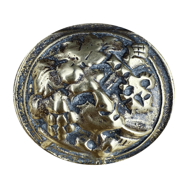 Bronze-Mounted Mercury Thermometer with Medallions thumbnail 4