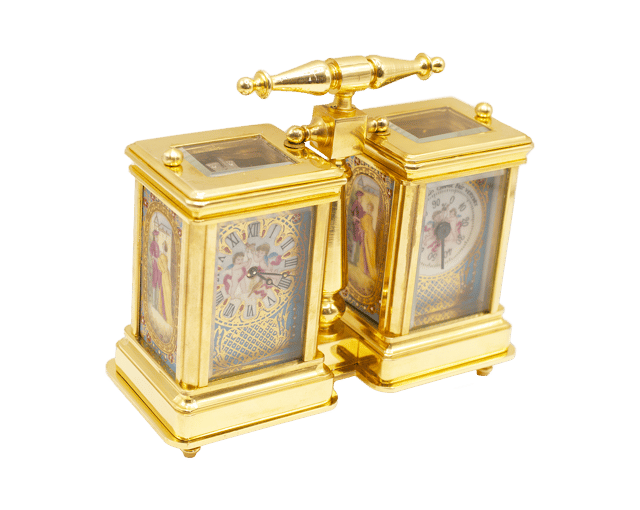 Carriage clock with barometer thumbnail 3