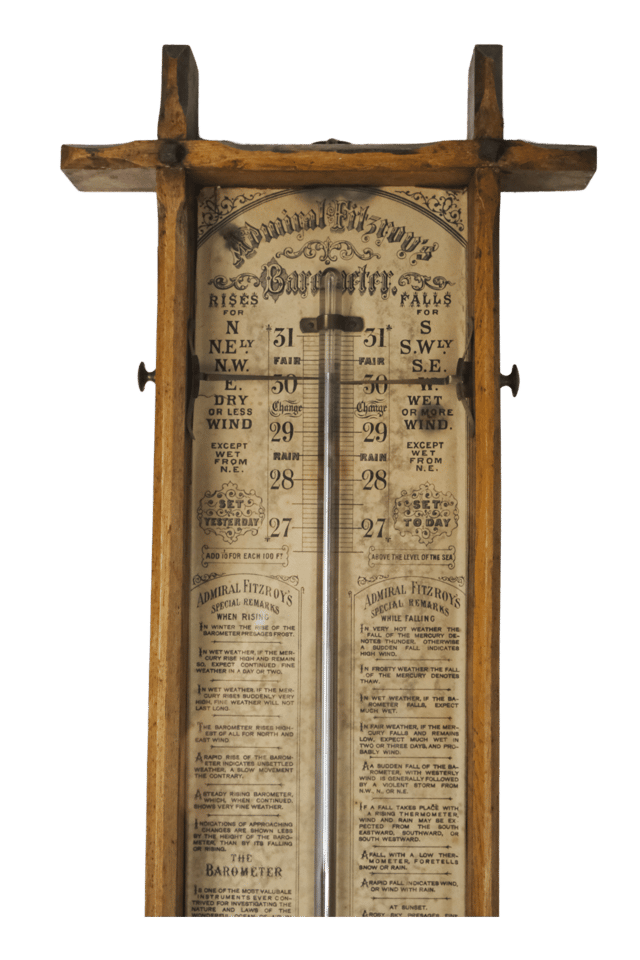 Oxford-framed domestic admiral Fitzroy barometer thumbnail 2