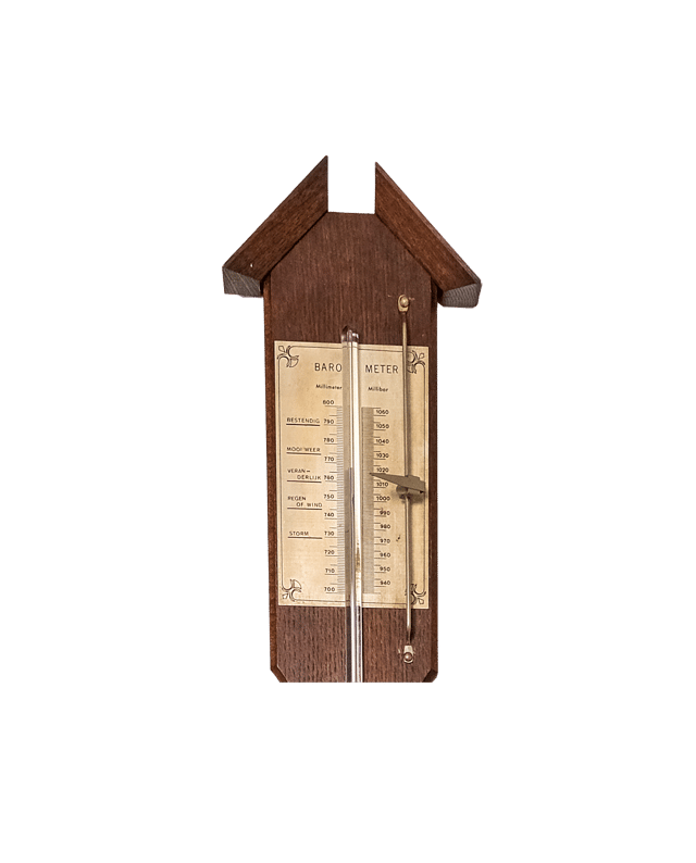 Dutch oak stick barometer thumbnail 2