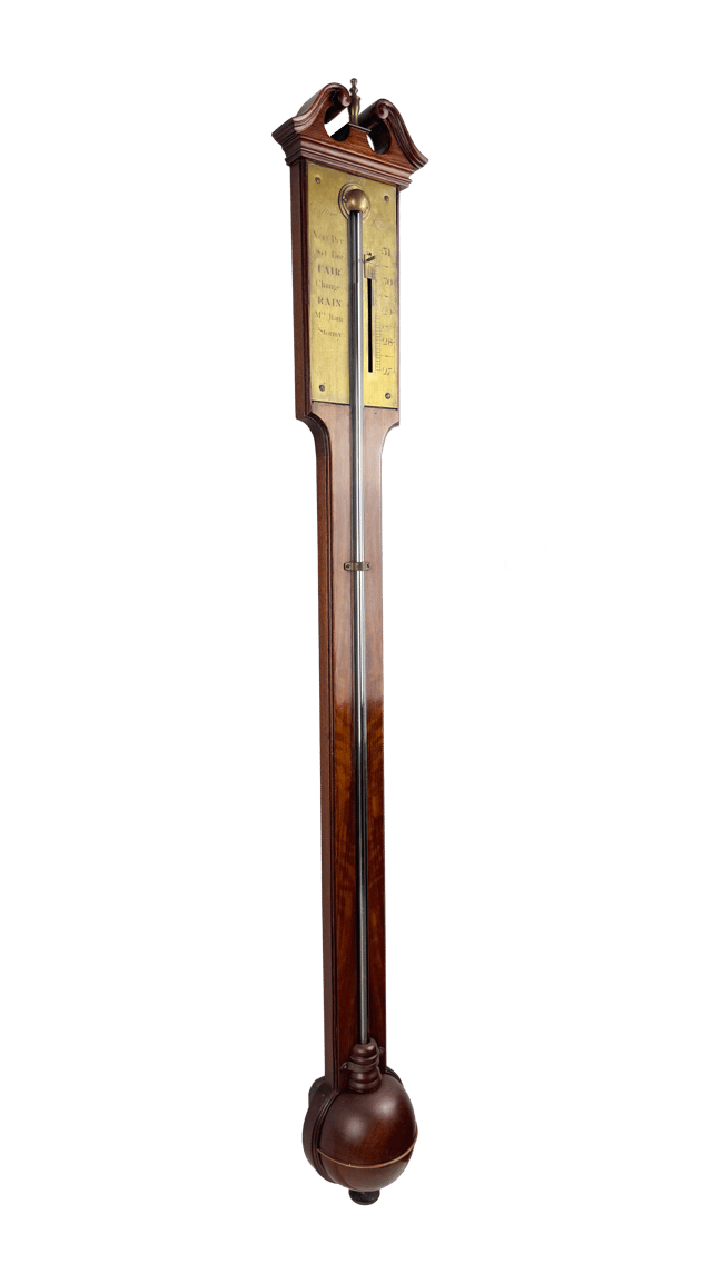George III mahogany stick barometer thumbnail 2