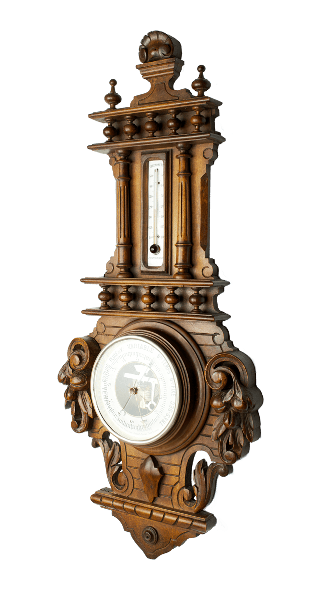 Eclectic Ornate Aneroid Barometer thumbnail 2