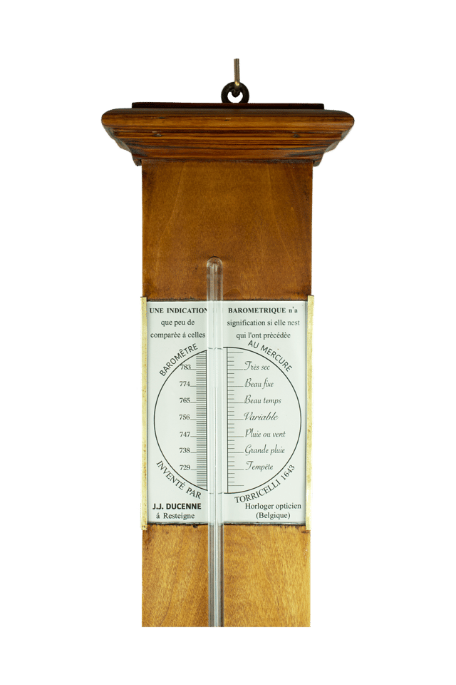 Stick barometer featuring a glazed cistern box thumbnail 4