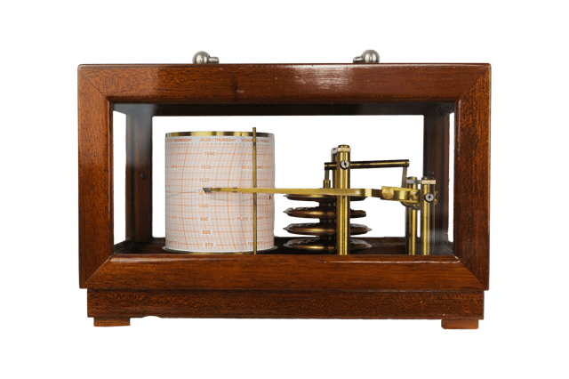 Mahogany case barograph thumbnail 2