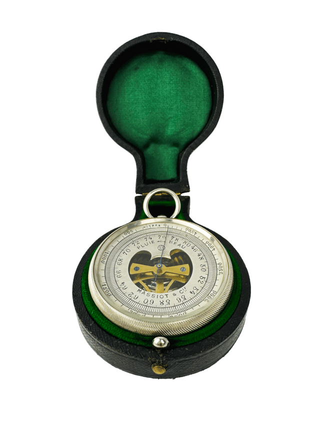 Pocket nickel plated barometer thumbnail 9