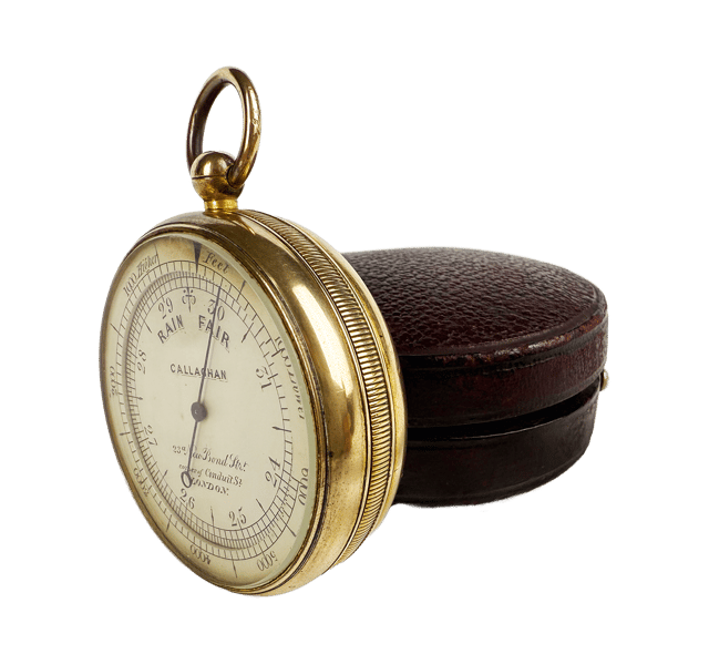 Traveler’s Barometer in a leather case thumbnail 5