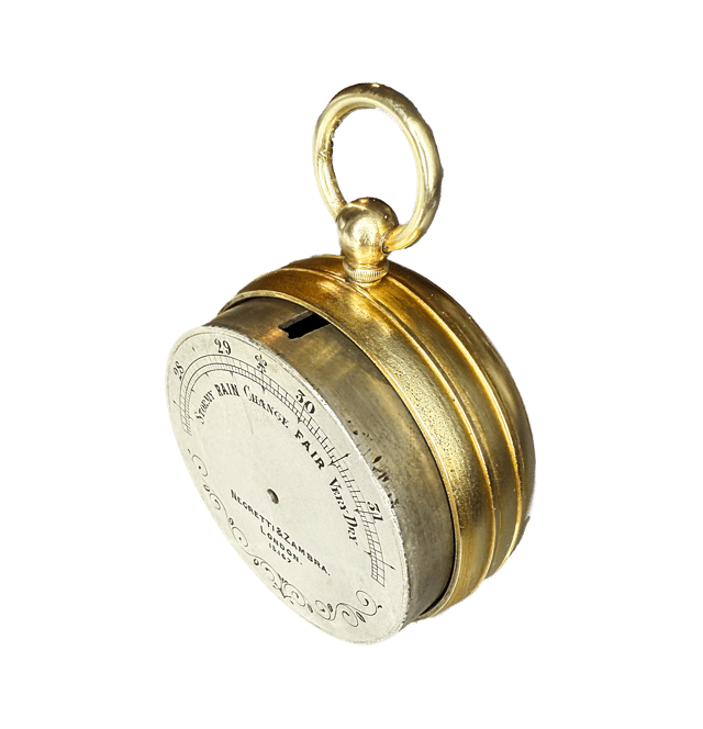 Watch-size aneroid barometer with an ornamented dial thumbnail 8