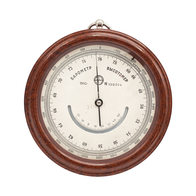 Soviet Bakelite Barometer Altimeter