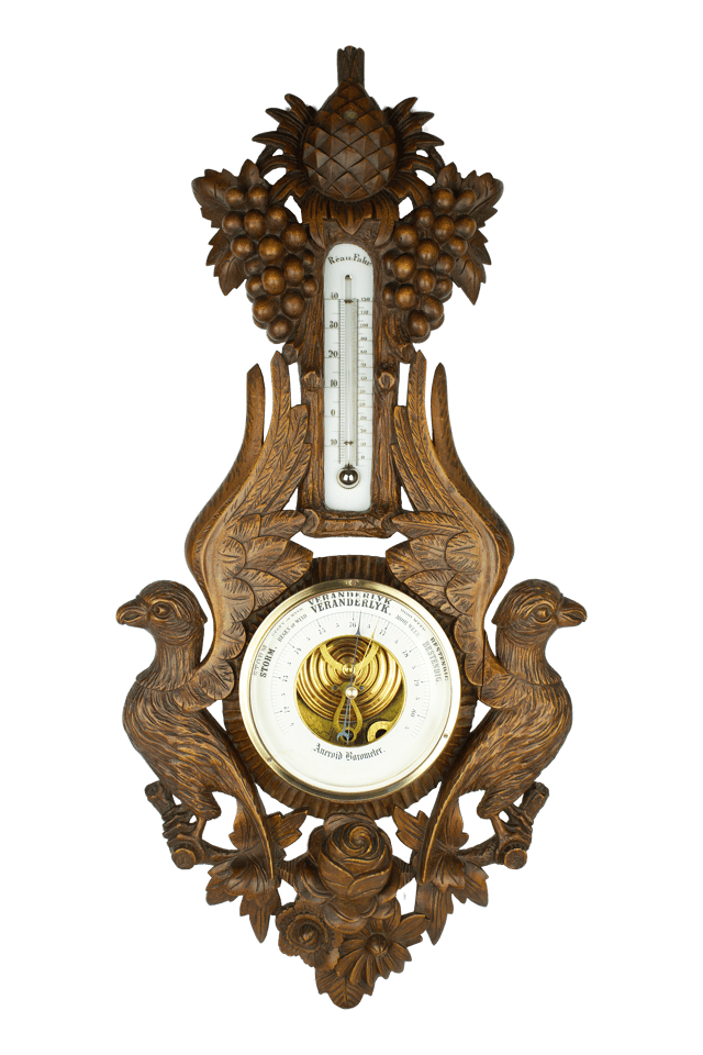 Black Forest carved barometer