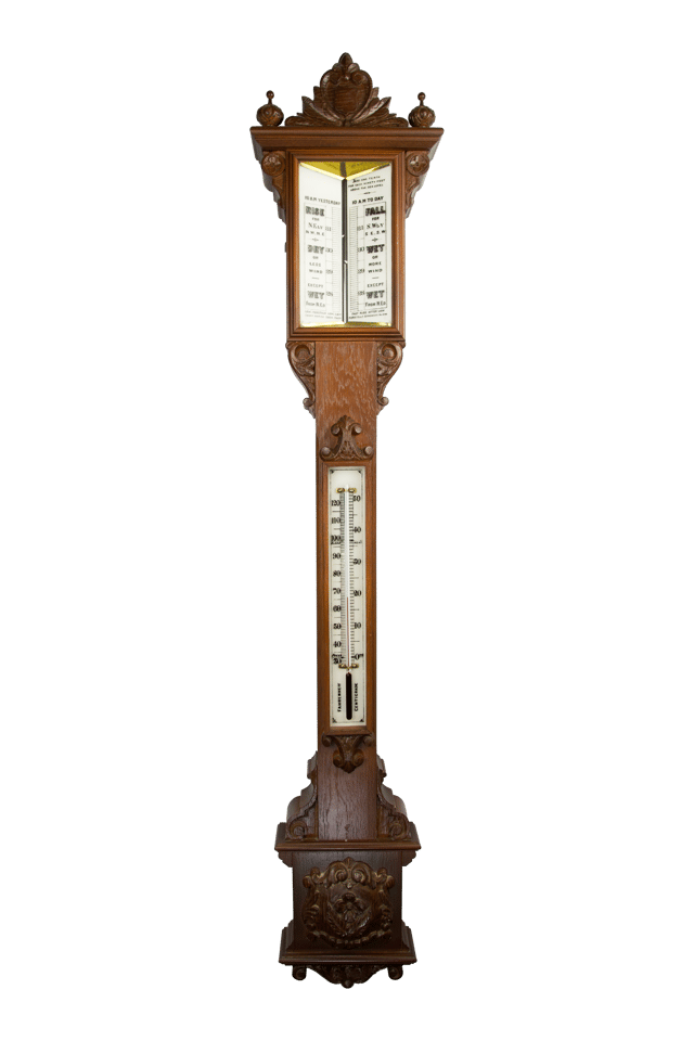 Decorative Pediment-Style Wall Barometer