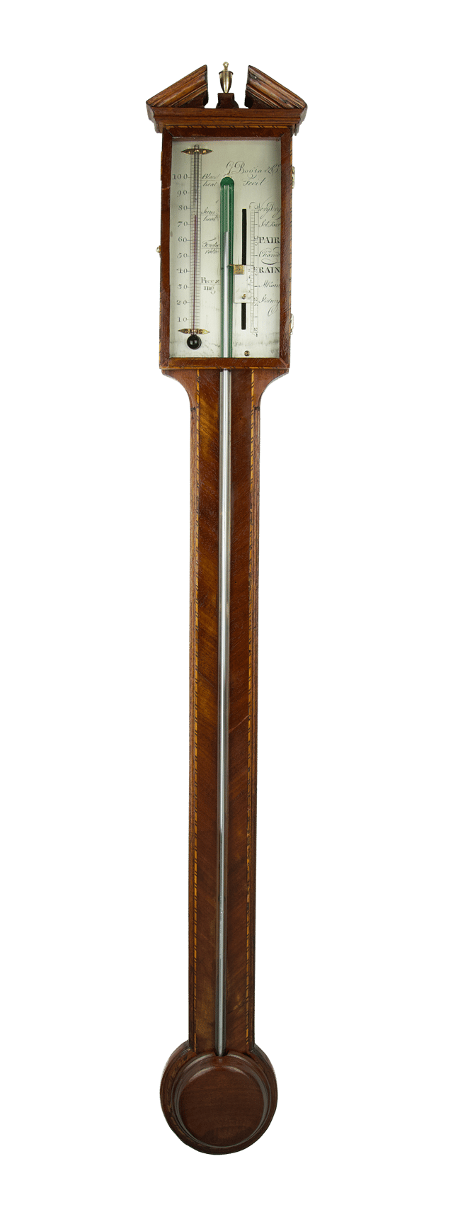 Mahogany Bulb Cistern Barometer