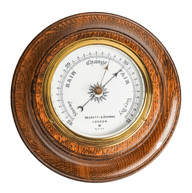 Traditional oak frame barometer
