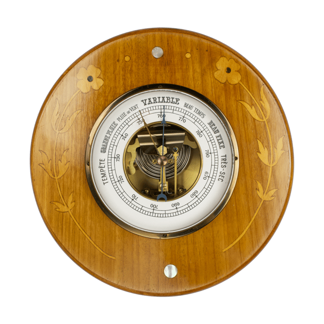 Light Walnut Inlaid Barometer