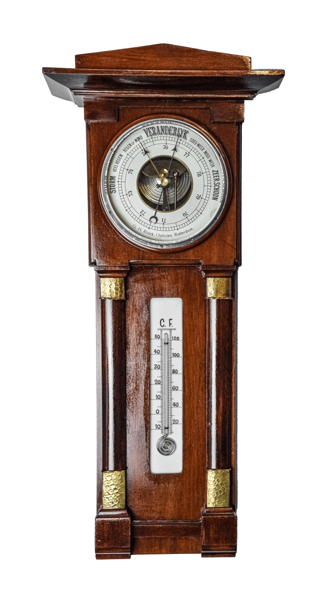 Neoclassical Mahogany Barometer