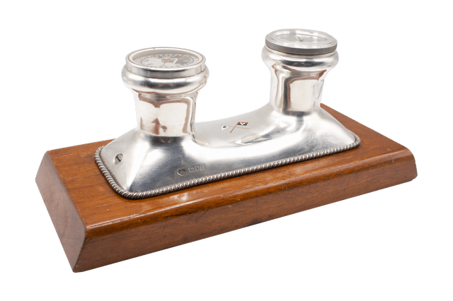 Silver-Mounted Paperweight Barometer