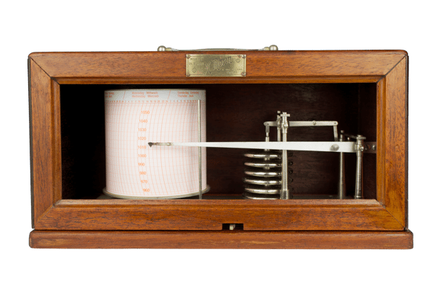 French Mahogany-Cased Barograph