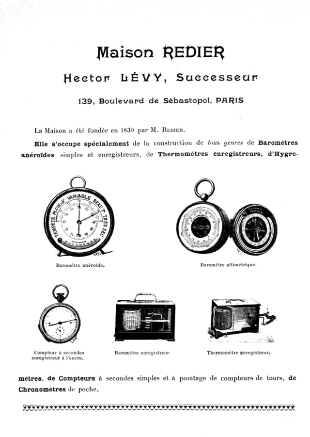 Baroque Revival aneroid barometer