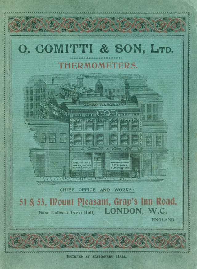 4-dial mahogany aneroid barometer