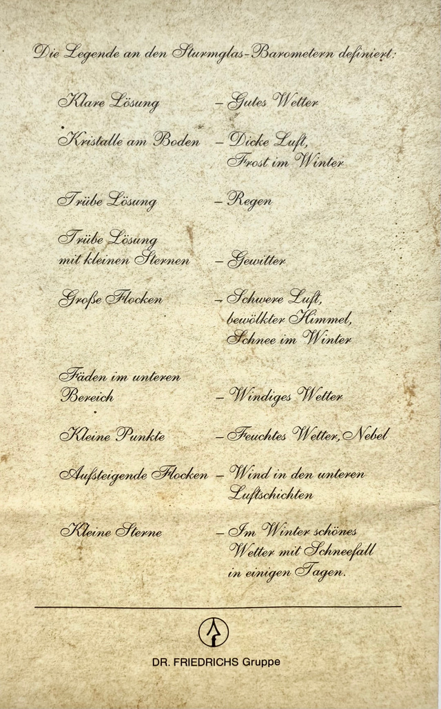 Admiral Fitzroy storm glas