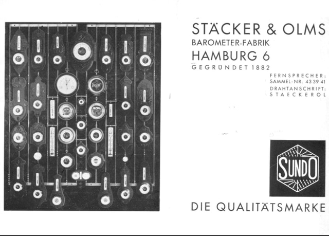 Light Walnut Inlaid Barometer