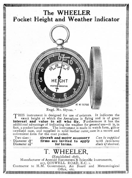 Military pocket aneroid barometer