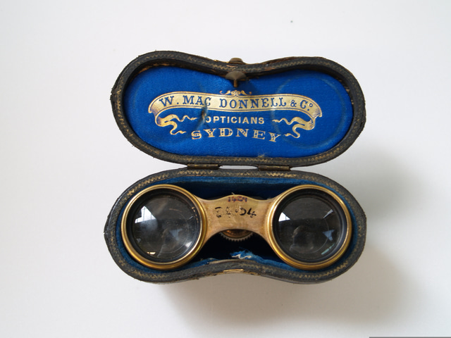 Brass-cased barometer in a mahogany casket with a strap